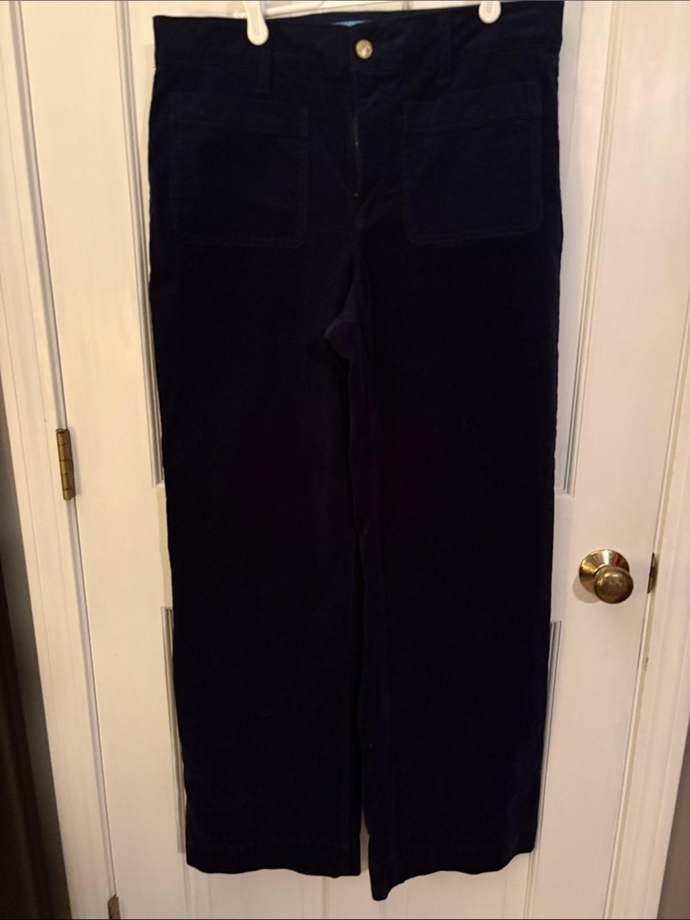 Women's Draper James size 14 Navy Corduroy wide Leg Pants brand new without tags
